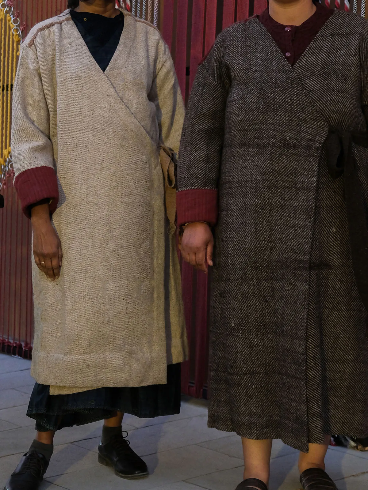 Wrap Overcoat White Walnut