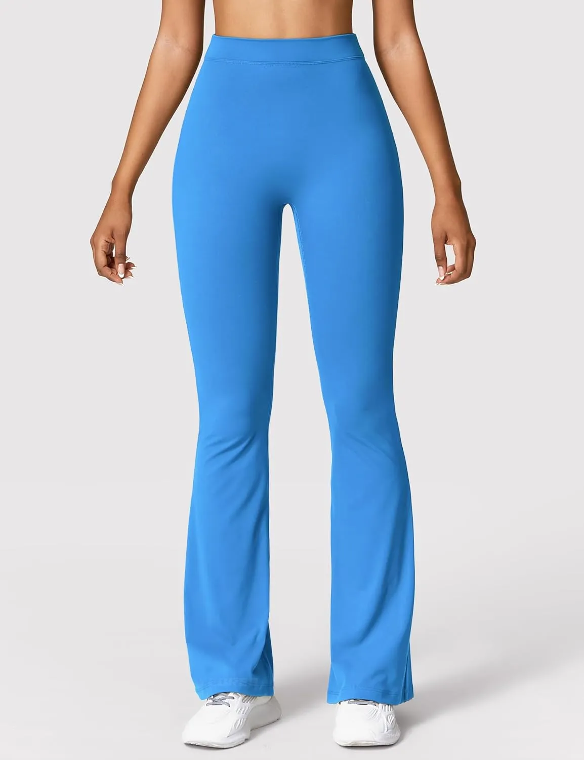 YEOREO Scrunch Flare Leggings Daze V Back Butt Lifting Wide Leg High Waist 31.5" Gym Workout Yoga Pants
